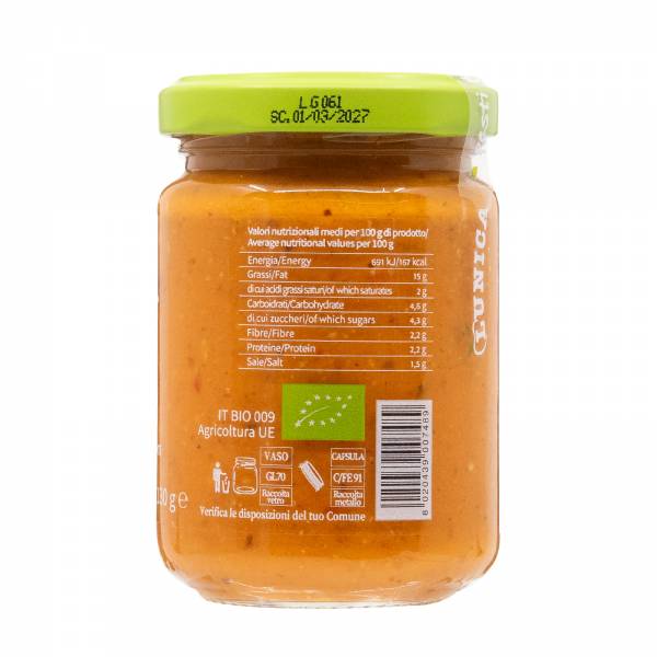 Lunica Organic Calabrese Pesto, 130g