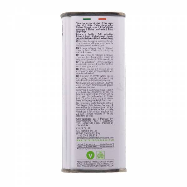 Terre Francescane A Beautiful Oil For Beautiful People Italian Extra Virgin Olive Oil - Tin, 250 ml
