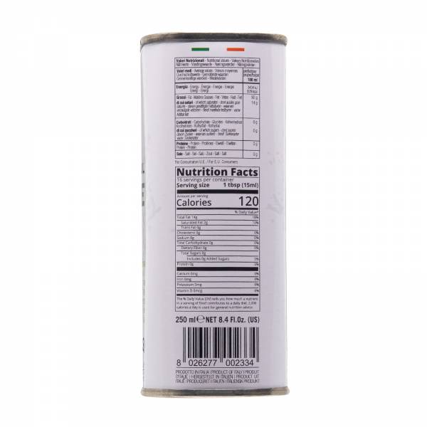 Terre Francescane A Beautiful Oil For Beautiful People Italian Extra Virgin Olive Oil - Tin, 250 ml