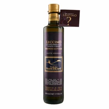 Terre Francescane Monovarietals Leccino Italian Extra Virgin Olive Oil, 500ml