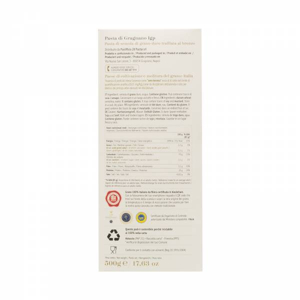 28 Pastai Pasta di Gragnano IGP - Penne, 500g