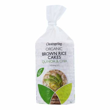 Clearspring Organic Brown Rice Cakes - Quinoa & Chia, 120g