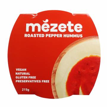 Mezete Roast Pepper Hummus, 215g