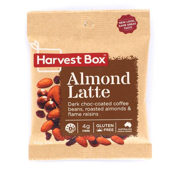 Harvest Box Almond Latte, 45g (Pack of 10)