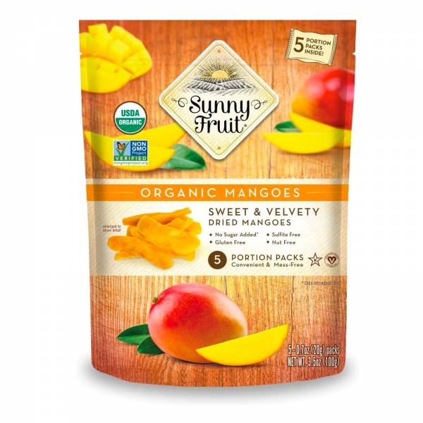 Sunny Fruit Organic Mango, 100g (5 Snack Packs)