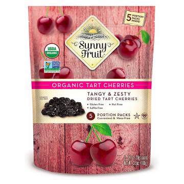 Sunny Fruit Organic Tart Cherry, 100g (5 Snack Packs)