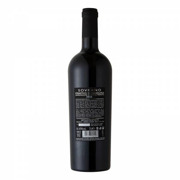La Bollina "Sovrano" Primitivo di Manduria DOP Red Wine, 750 ml - 6 bots @ $248.80